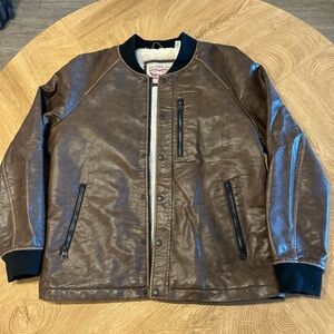 Levi's Brown Bomber Jacket with Black Accents